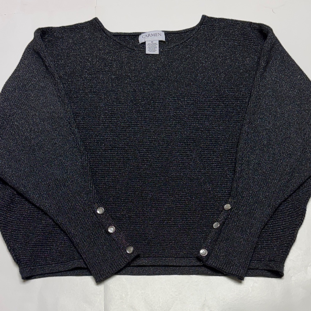 Carmen women’s dolman sleeve metallic top size medium